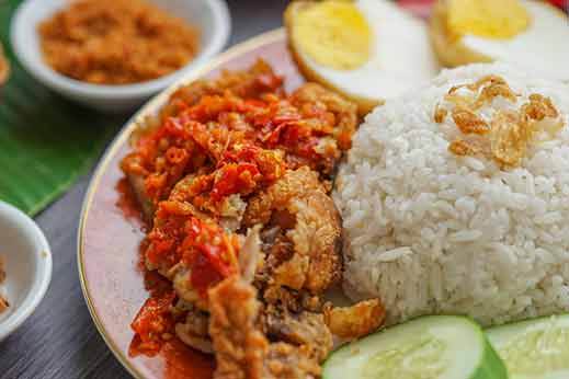 Asian rice dish served on a plate